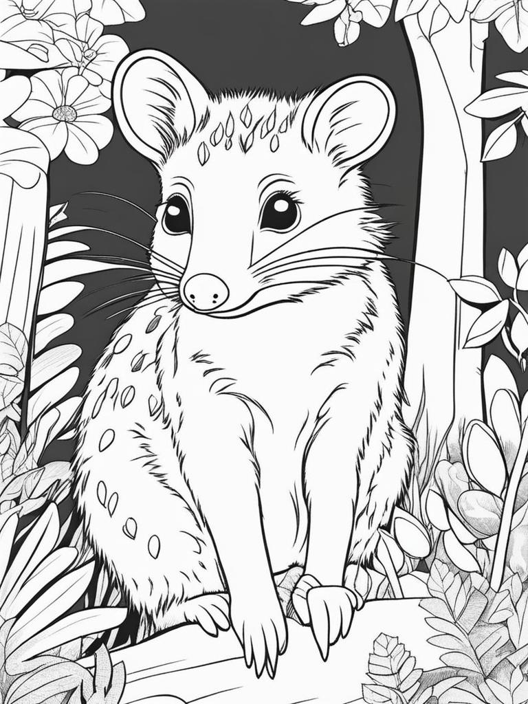 quolls cute animals coloring page 