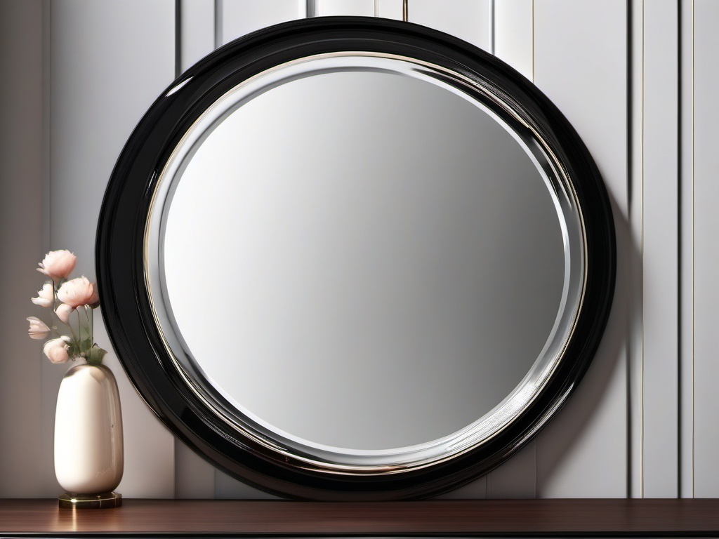 Mirror surface for a glamorous shine top view, photo realistic background, hyper detail, high resolution