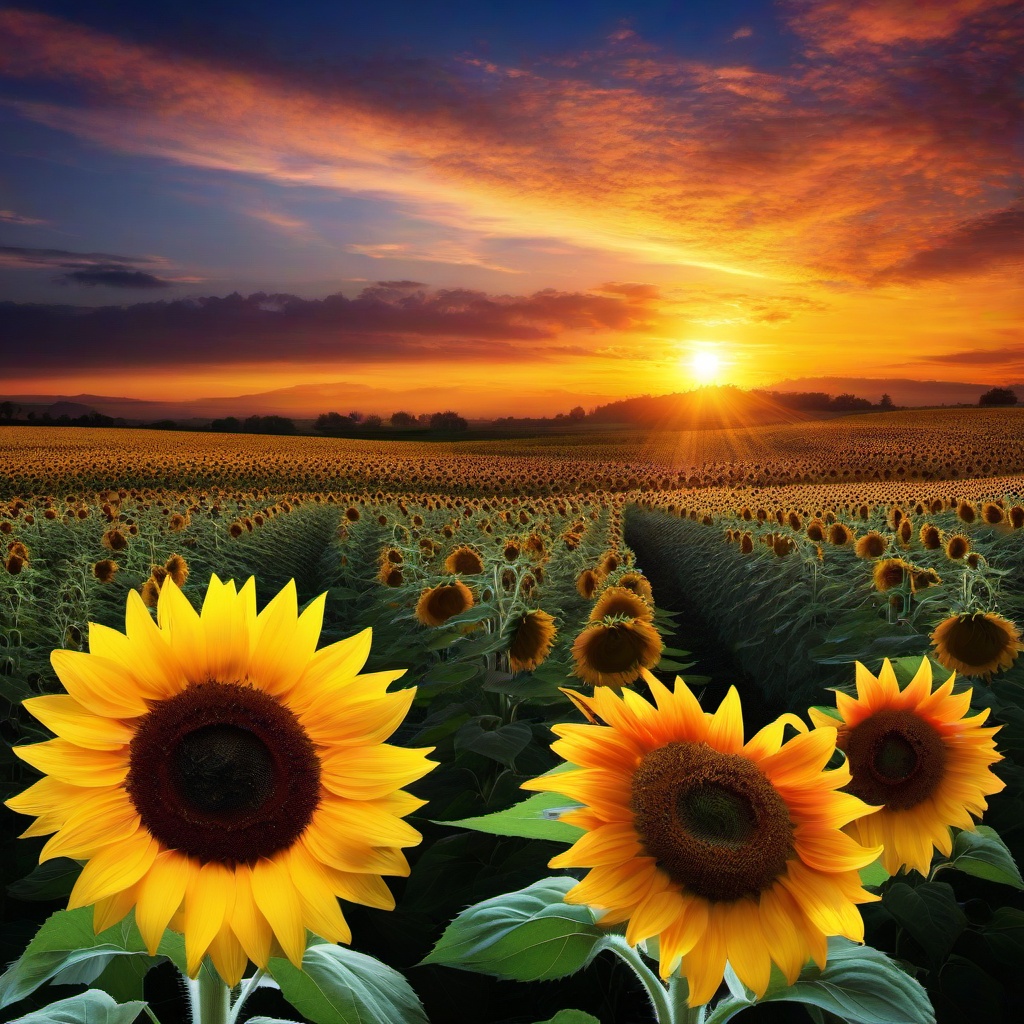 Sunflower Background Wallpaper - sunset sunflower wallpaper  