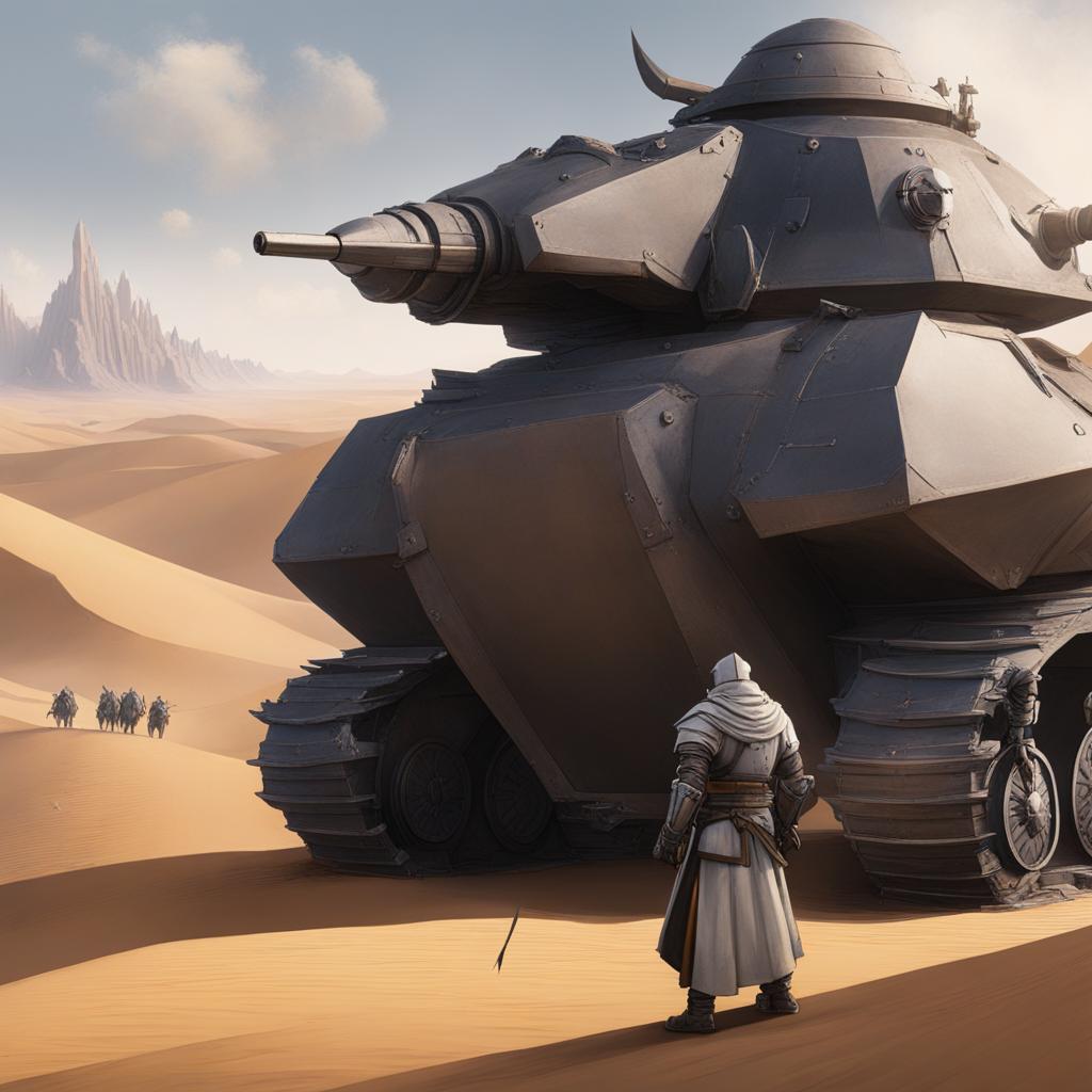 alphonse elric guards his allies with alchemy in a hazardous desert terrain. 