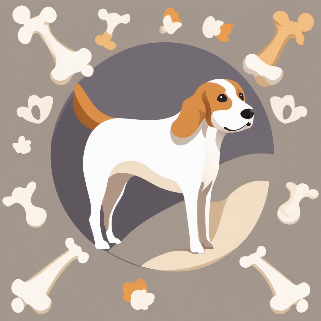 Bone Dog Clipart,Decorating a pet store flyer with bone dog clipart  simple, 2d flat