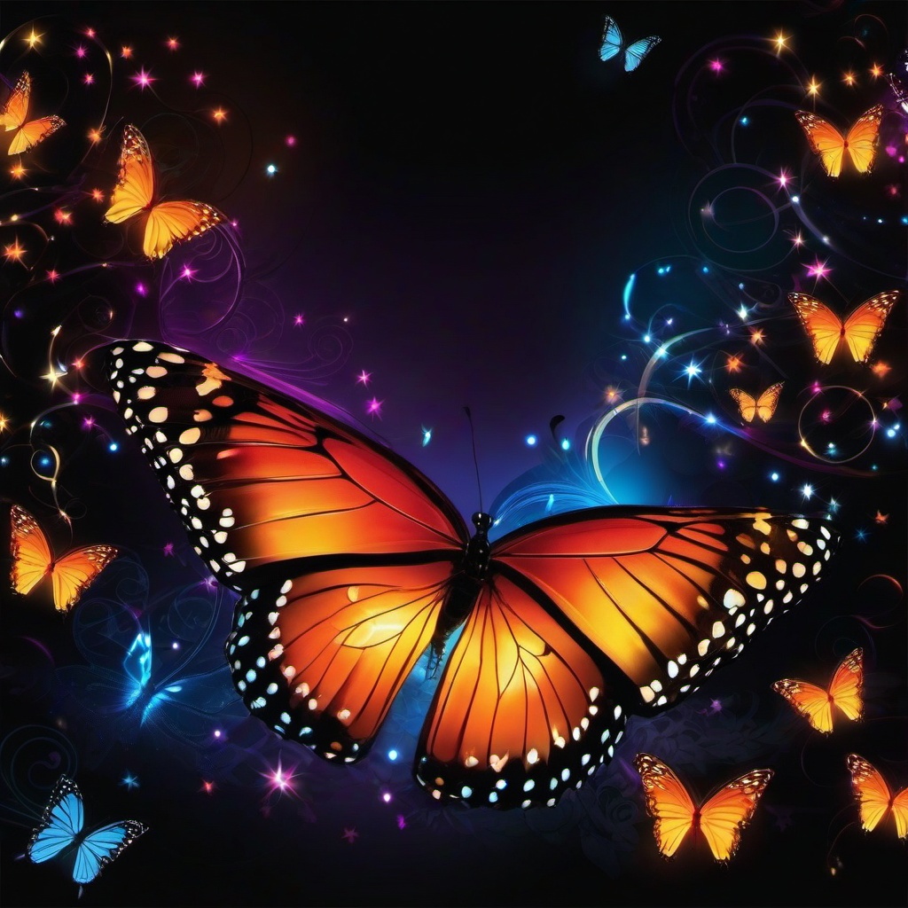 Butterfly Background Wallpaper - glow butterfly wallpaper  