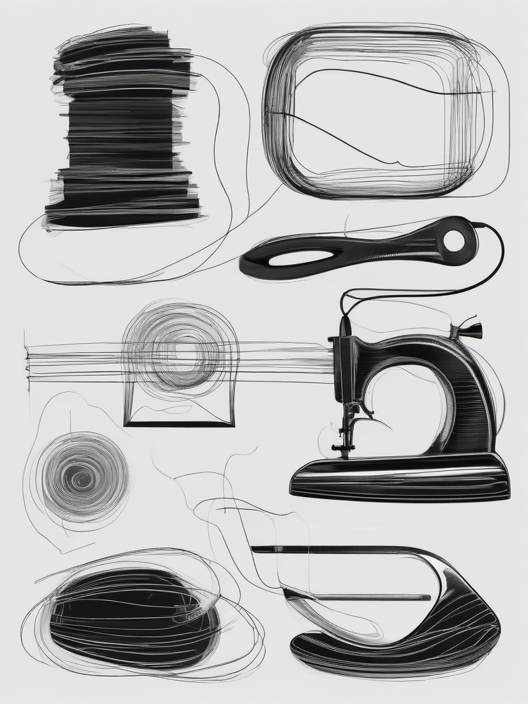 drawing of iron  minimal rough scribbles,doodles,black and white