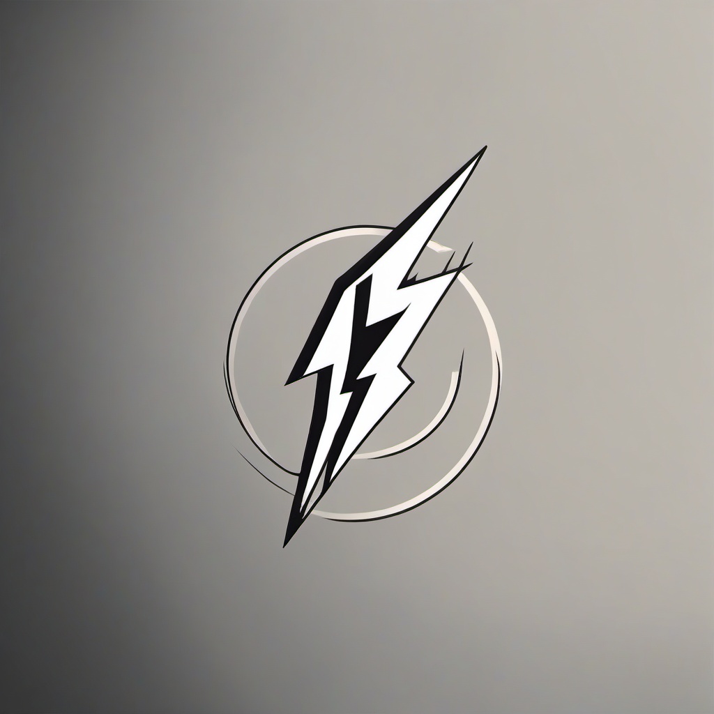 Simple Lightning Tattoo - A straightforward and clean design for a lightning-inspired tattoo.  minimalist color tattoo, vector