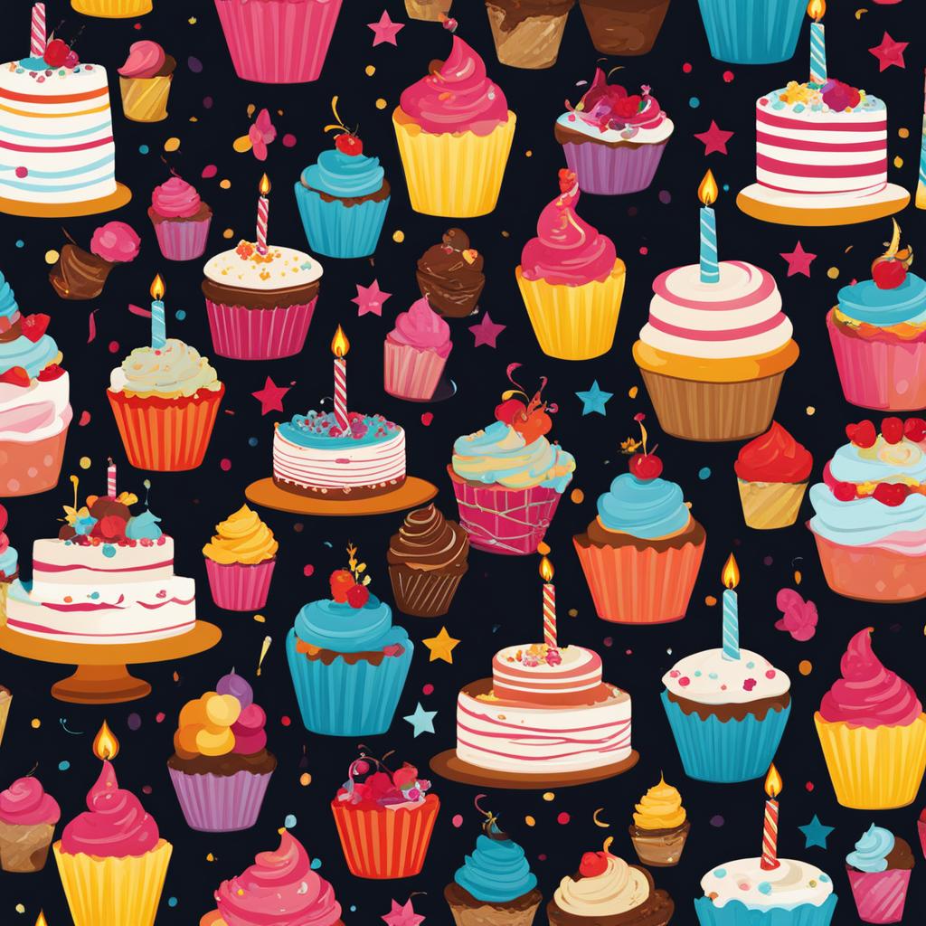 birthday clipart - a cheerful and cake-filled birthday celebration. 