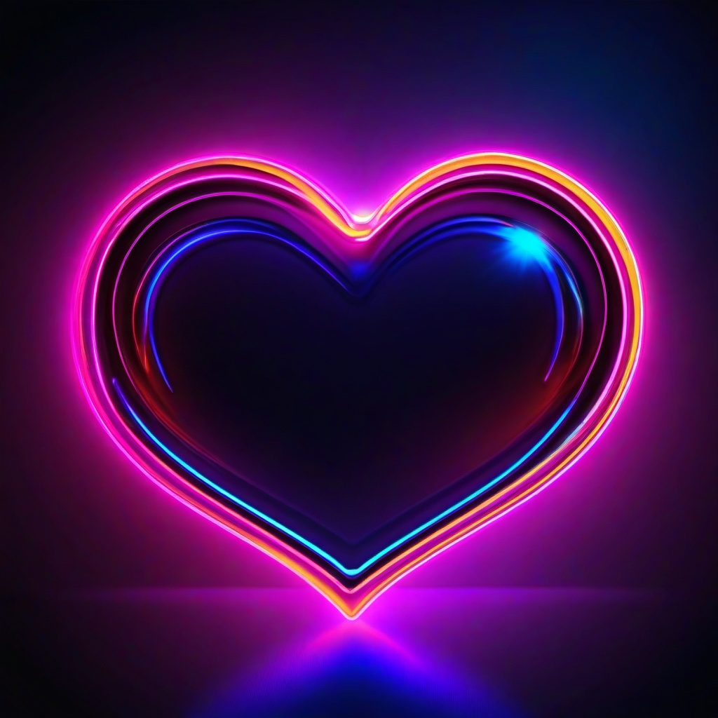 Neon Background Wallpaper - neon light heart wallpaper  