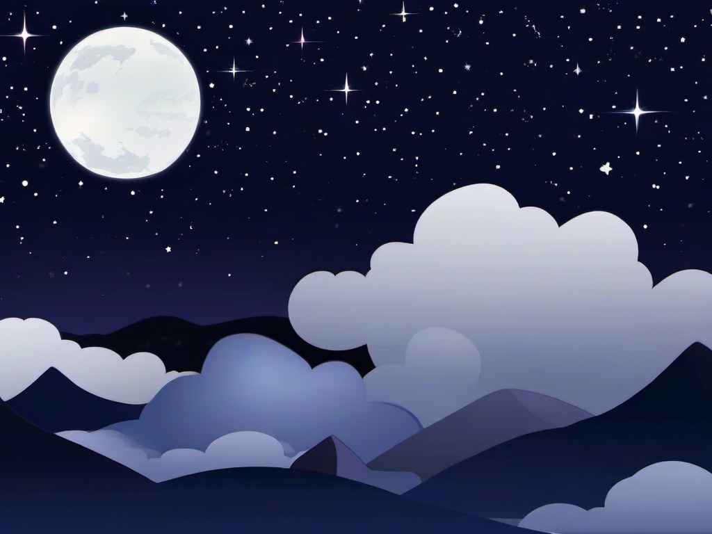 Night Sky Drawing Wallpaper  ,desktop background wallpaper