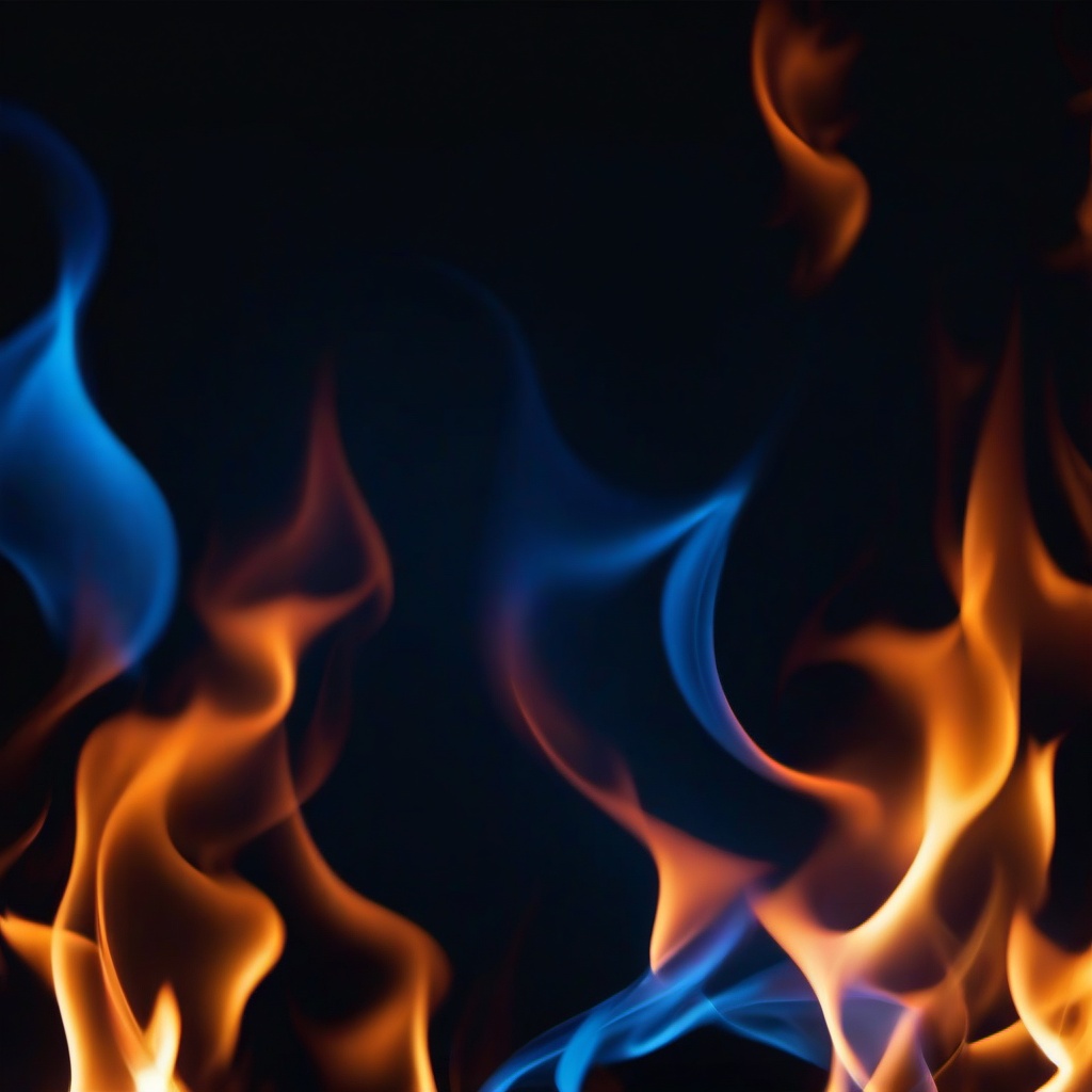 Fire Wallpaper - Flickering fire with blue accents  background wallpaper