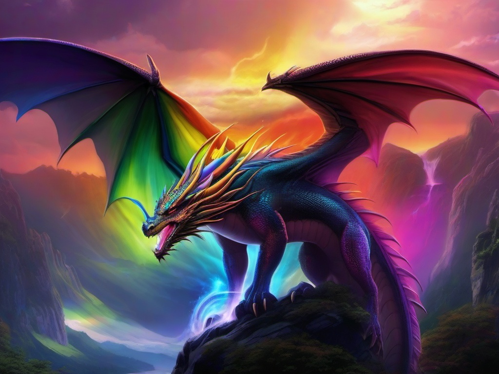 Rainbow Dragon Wallpaper  