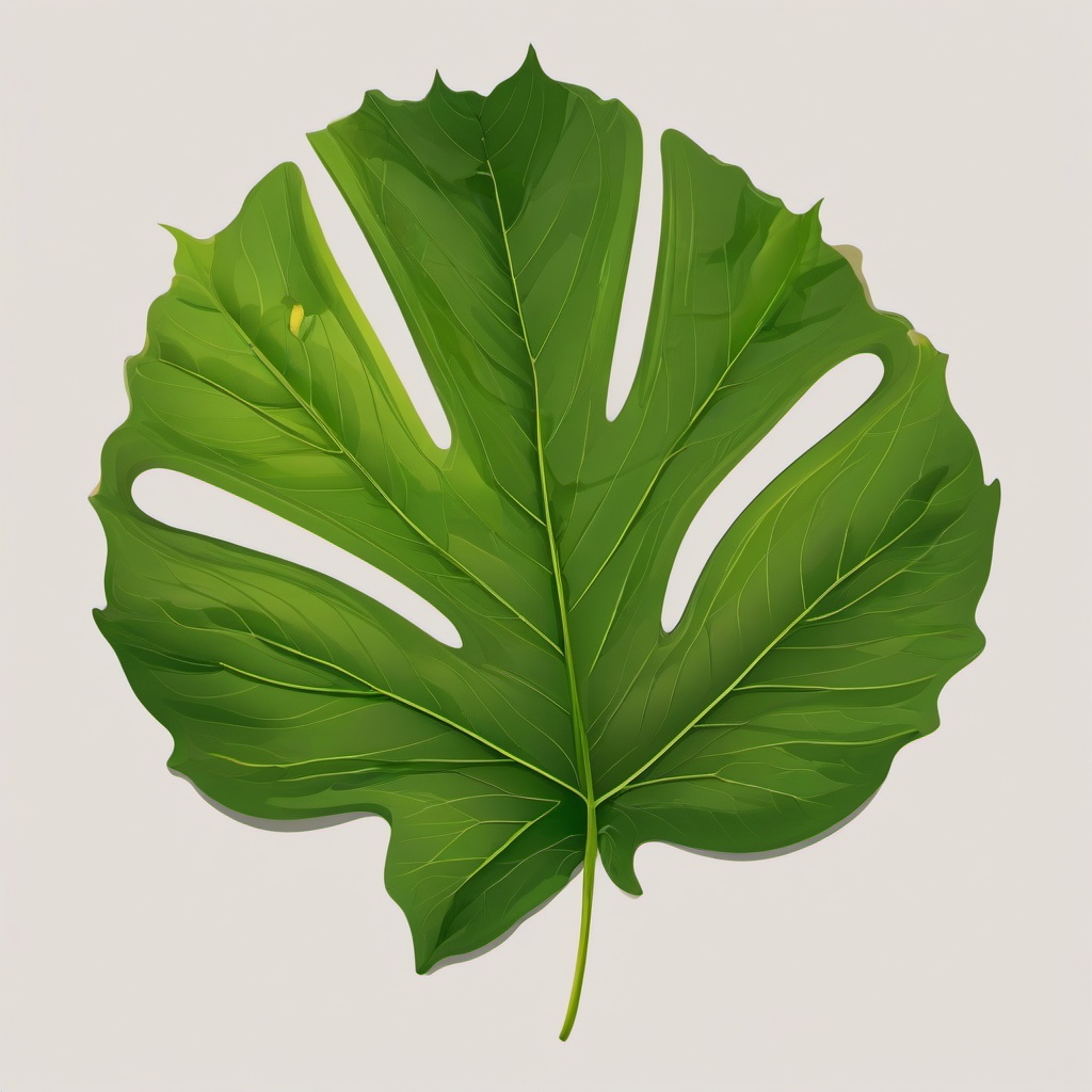 Leaf clipart - leaf with a small insect on it  