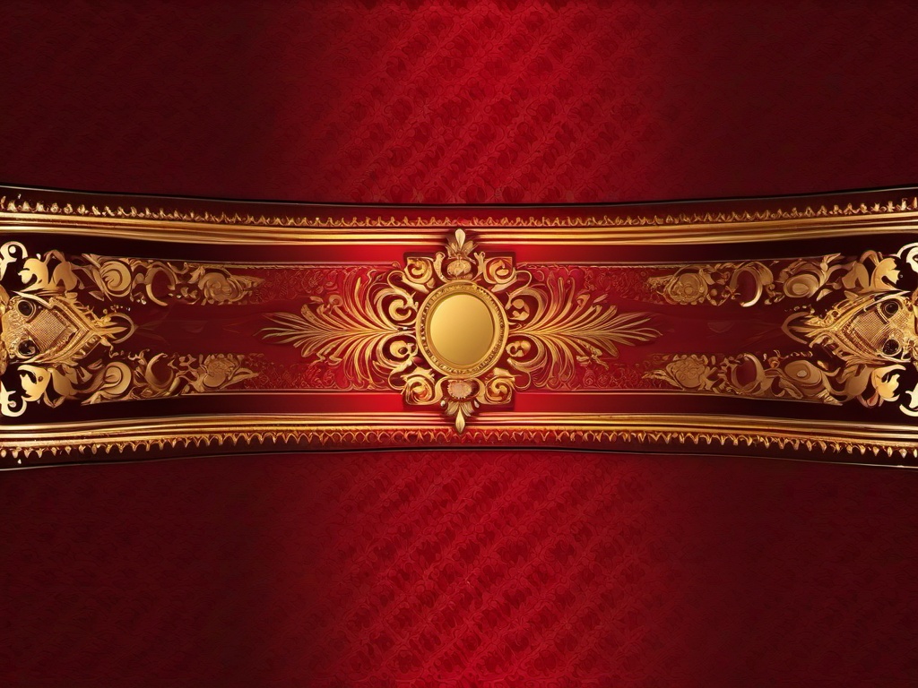 Red And Golden Background-Rich red with golden borders and accents for a luxurious feel  background wallpaper