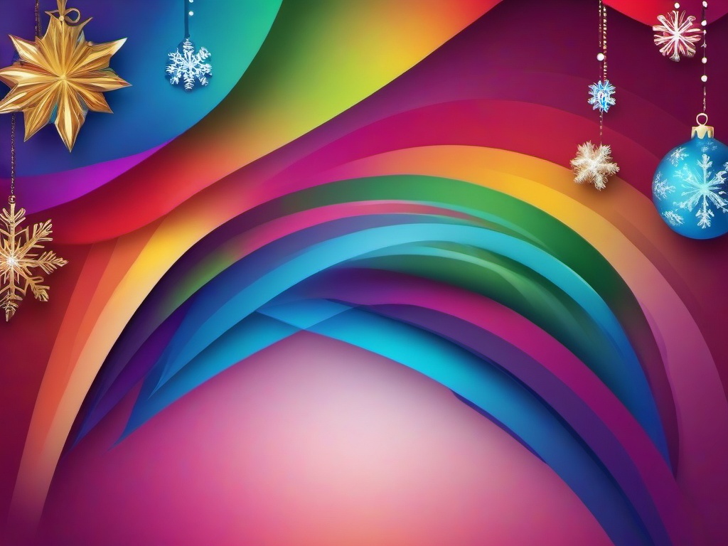 Rainbow Christmas Background  