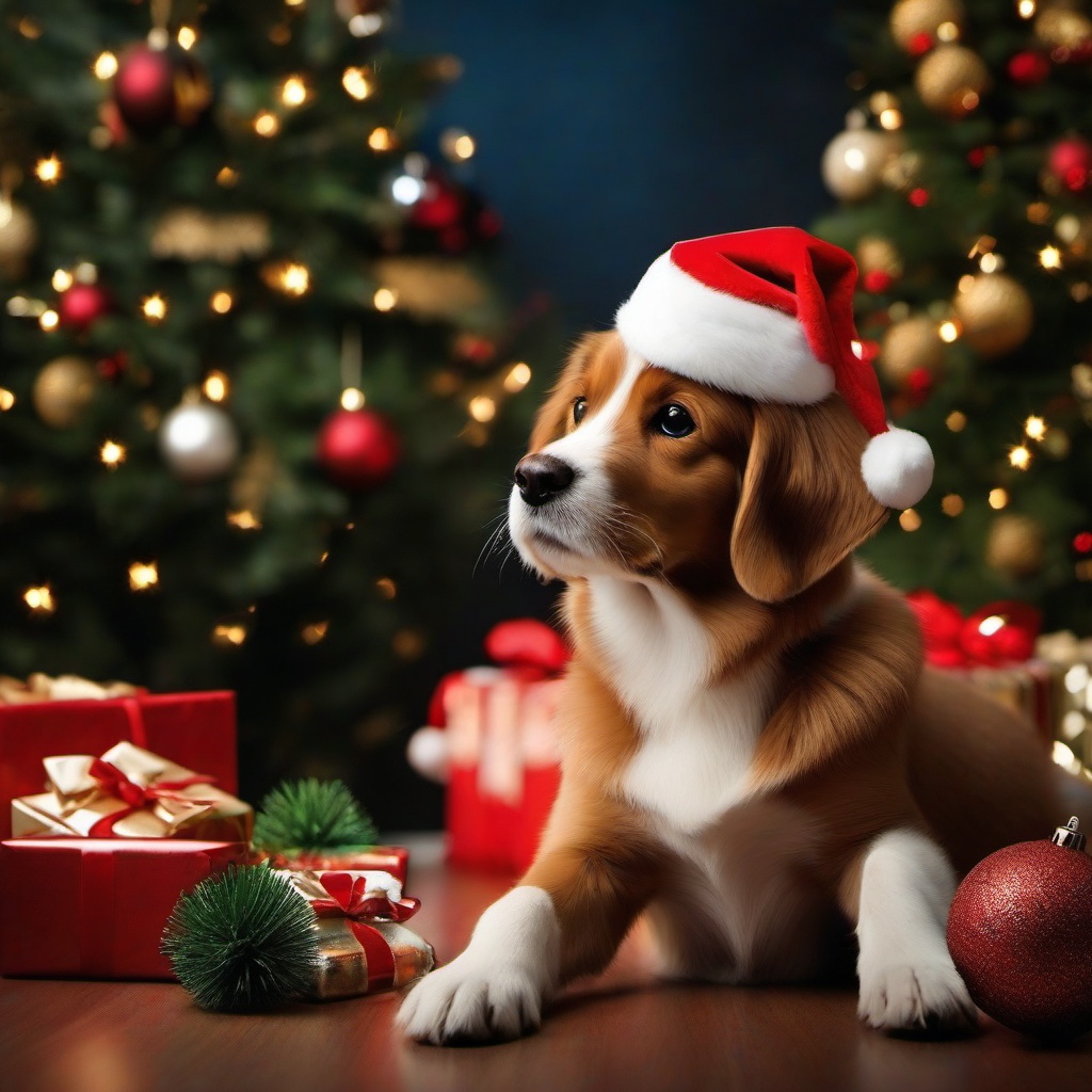 Christmas Background Wallpaper - christmas dog wallpaper  