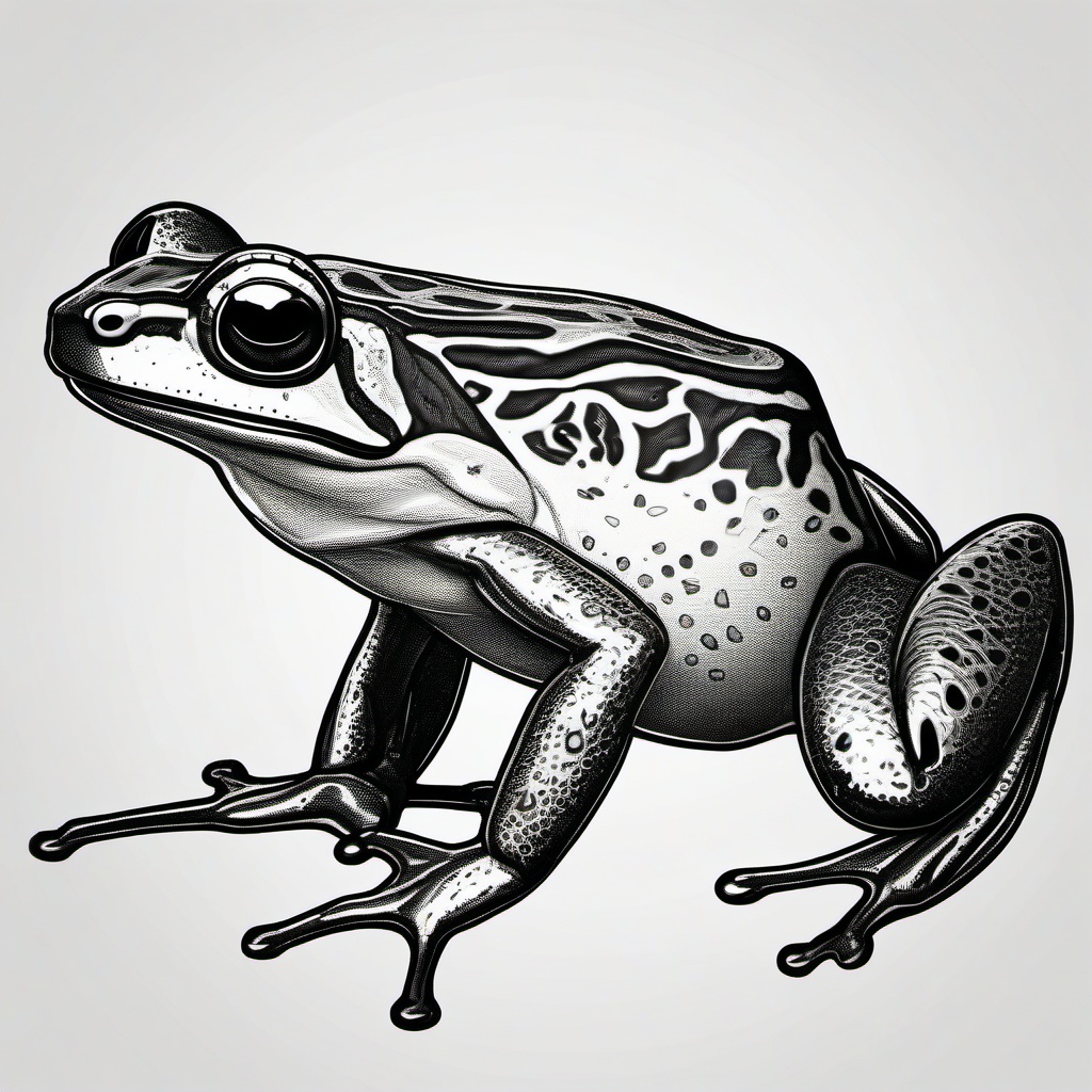 drawing of golden poison dart frog  minimal rough sketch scribbles,doodles,black and white