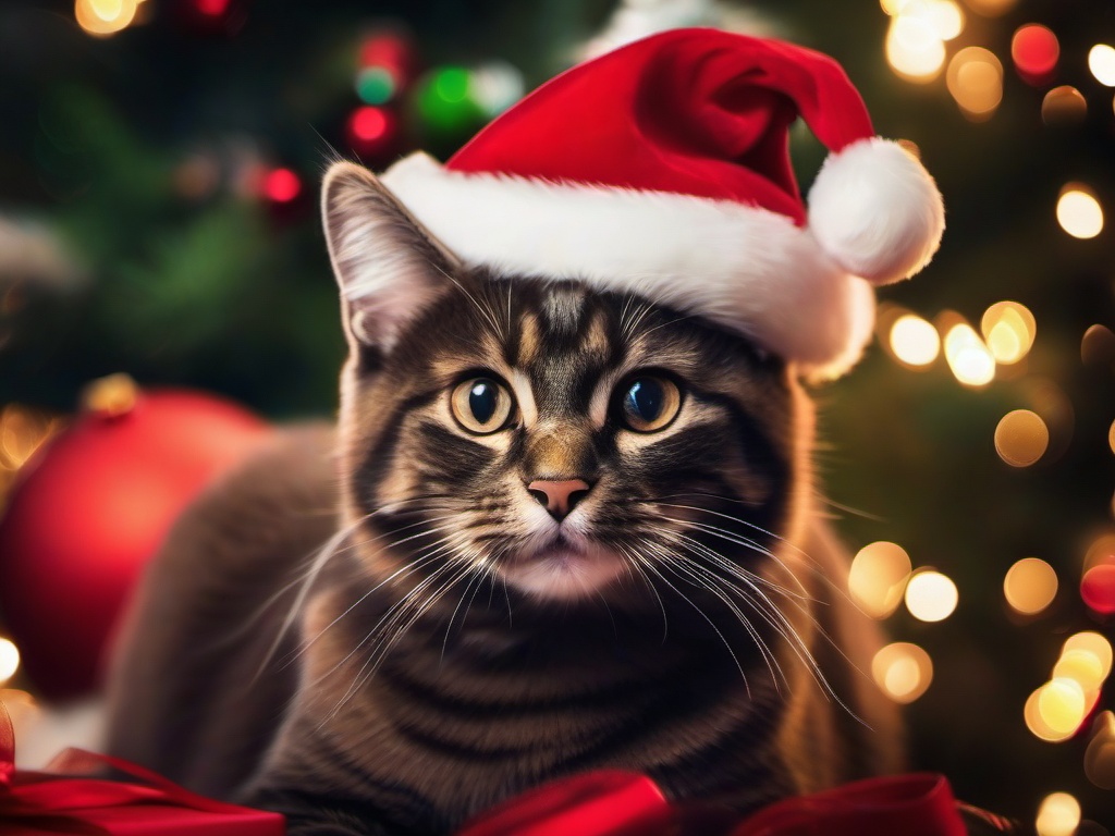 Cat Christmas Background  