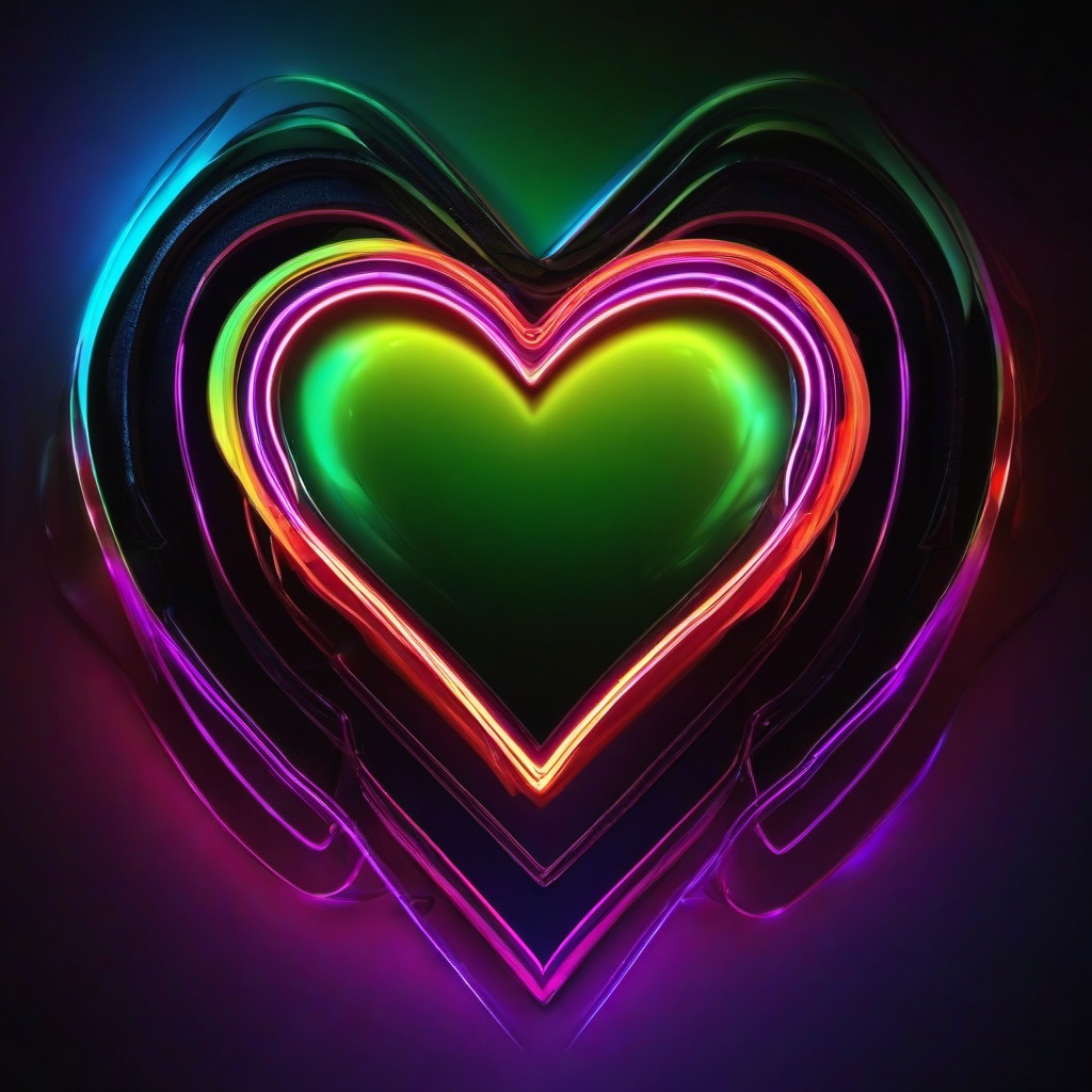 Neon Background Wallpaper - neon heart wallpaper hd  