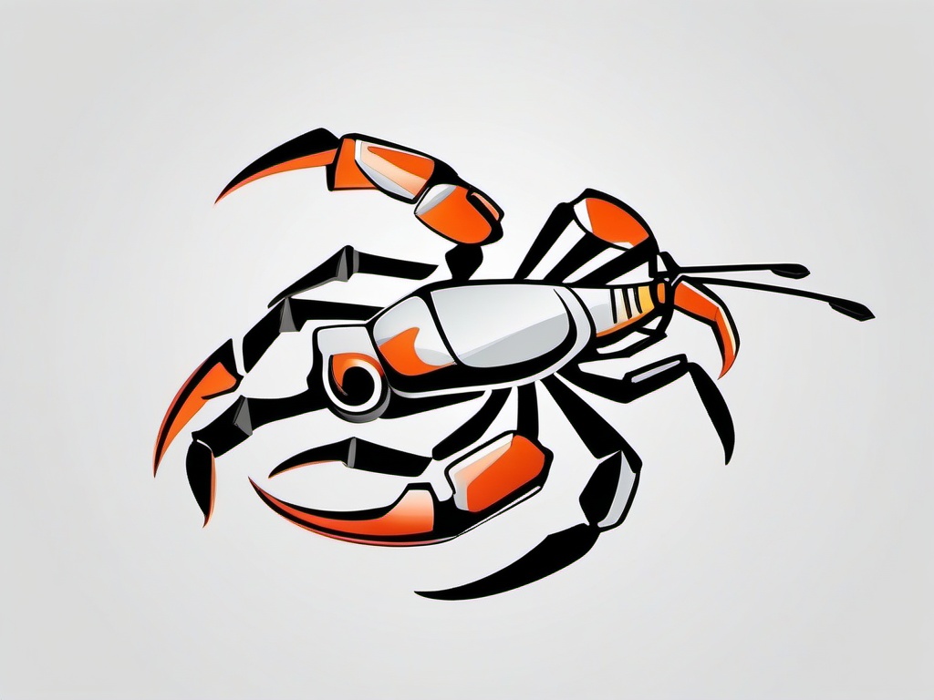 Scorpion cartoon  minimal, white background