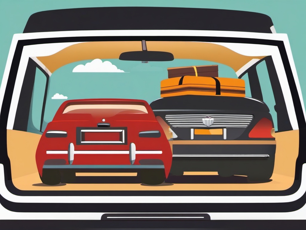 Car clipart - family car loaded with luggage  