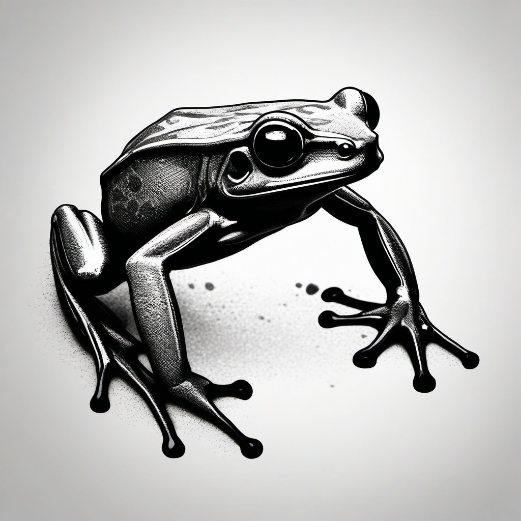 drawing of poison dart frog  minimal rough sketch scribbles,doodles,black and white