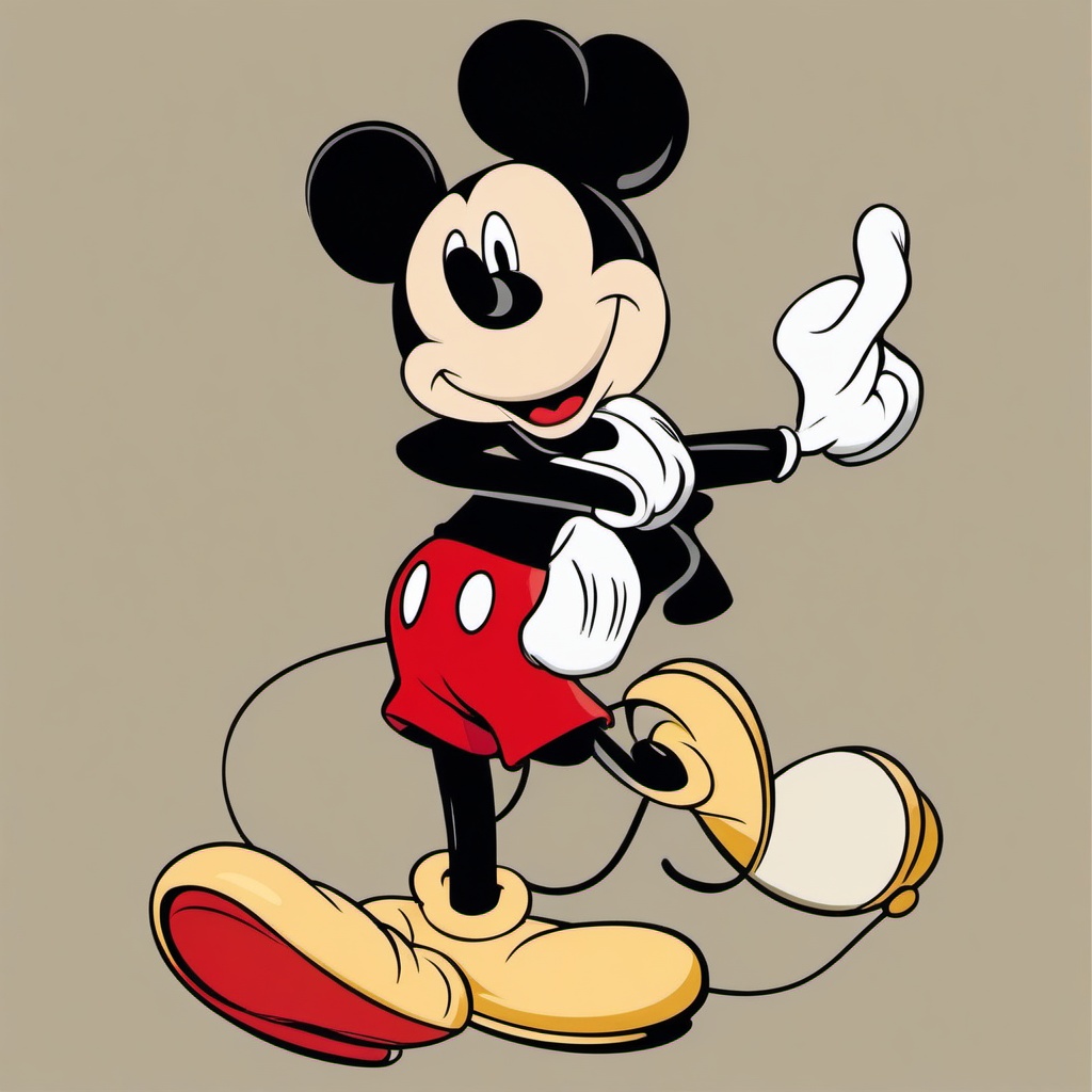 Mickey Mouse clipart - classic Mickey Mouse character in red shorts  