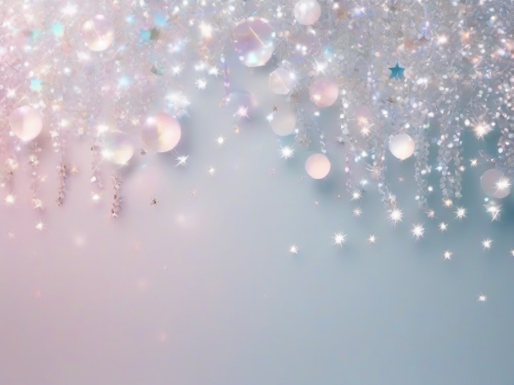 White Glitter Aesthetic Wallpaper  