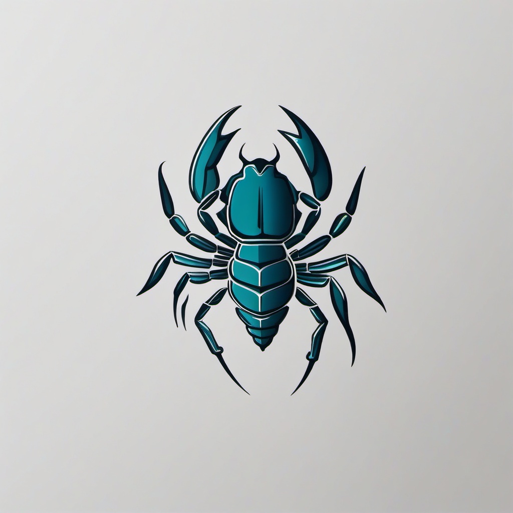 Small Scorpio Tattoo - Opt for a small and discreet Scorpio tattoo for a subtle and minimalist appearance.  simple vector color tattoo,minimal,white background