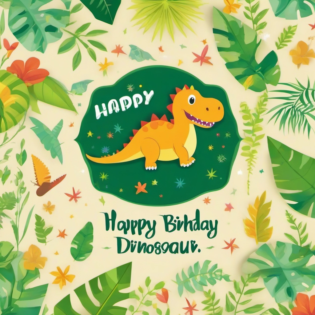 Party Background Wallpaper - happy birthday dinosaur background  