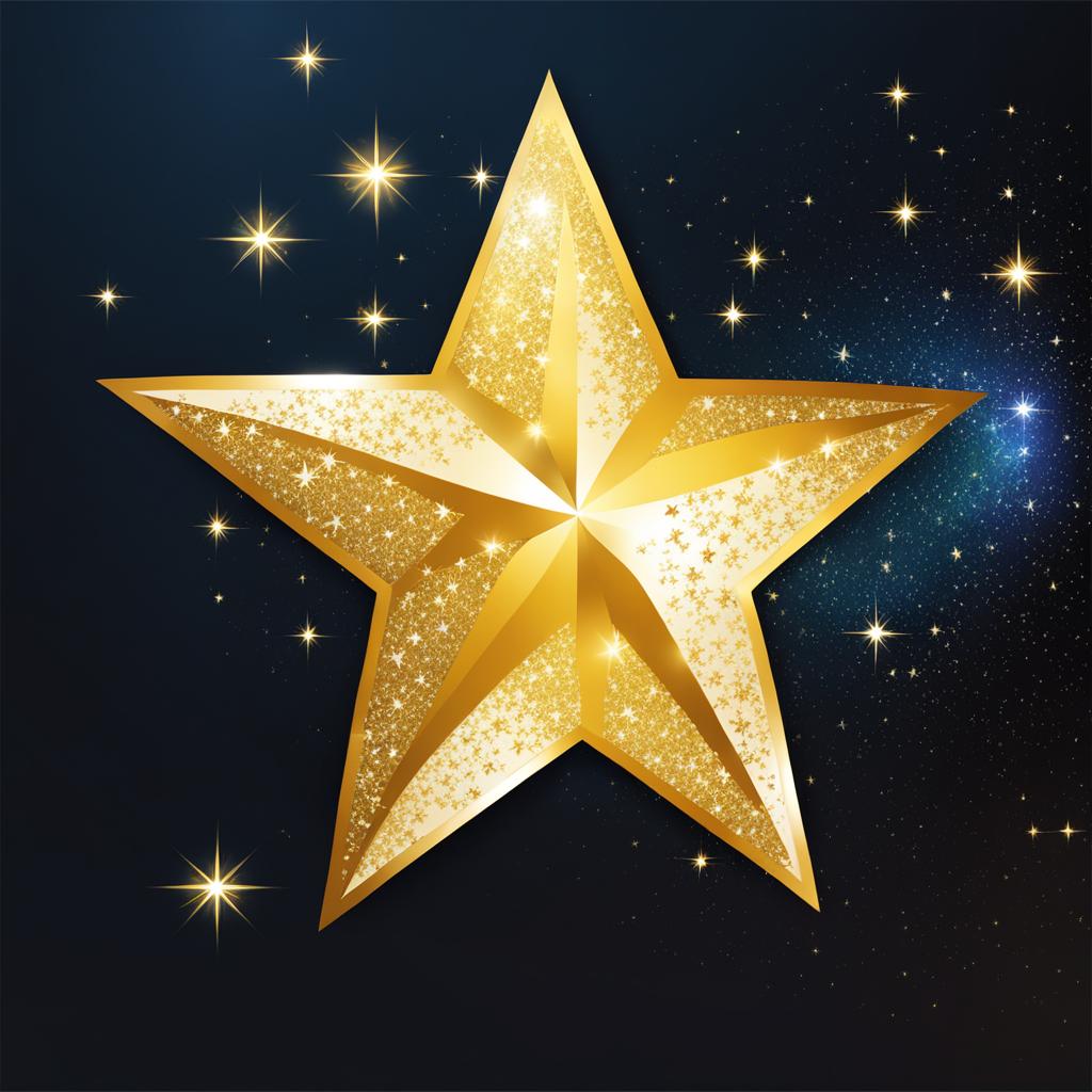 star clipart - a sparkling and shining star graphic. 