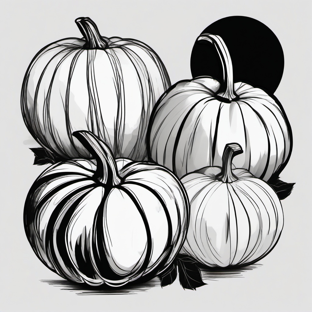 sketch of a pumpkin  minimal rough sketch scribbles,doodles,black and white