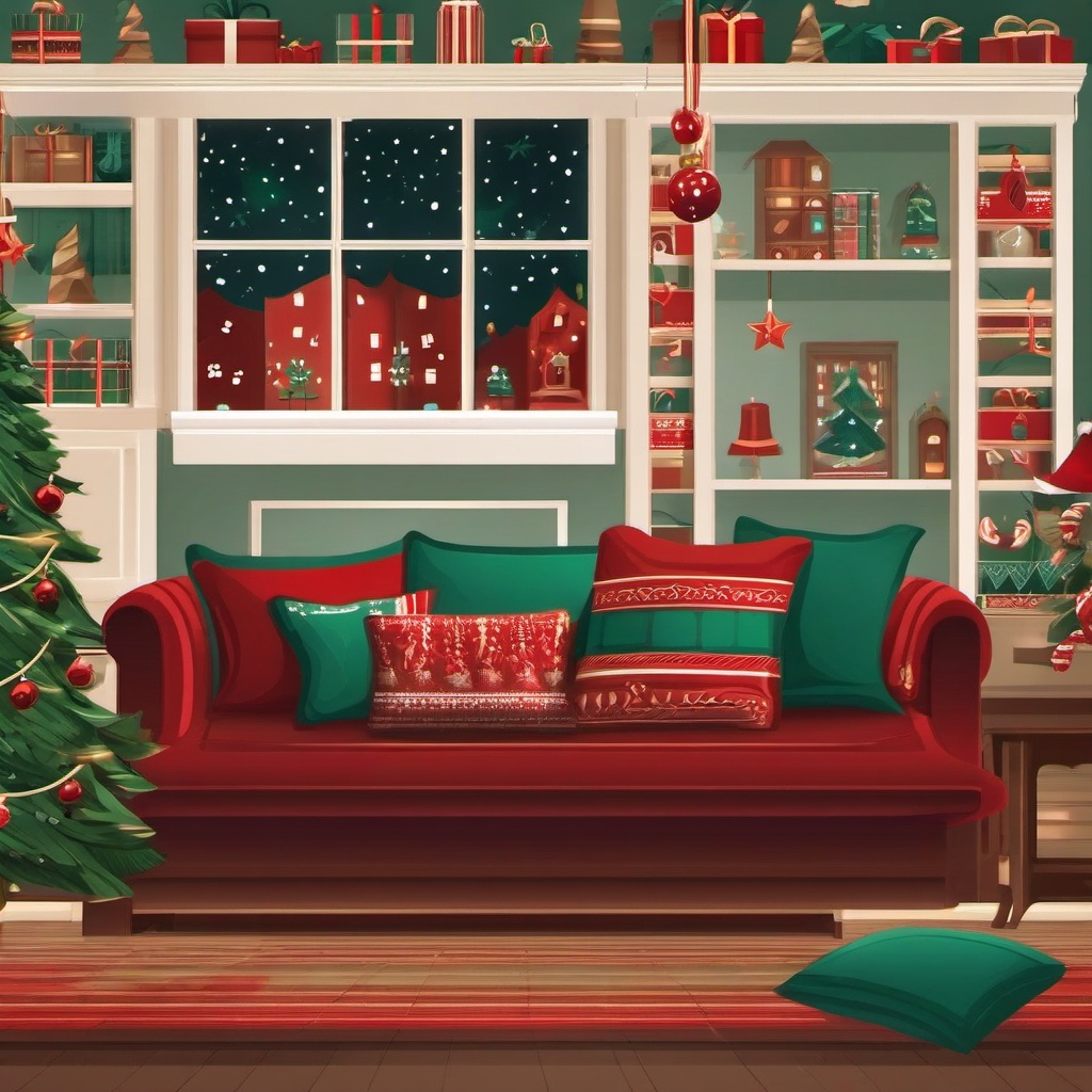 Christmas Phone Wallpaper - Cozy Christmas Living Room on Mobile  intricate patterns, splash art, wallpaper art