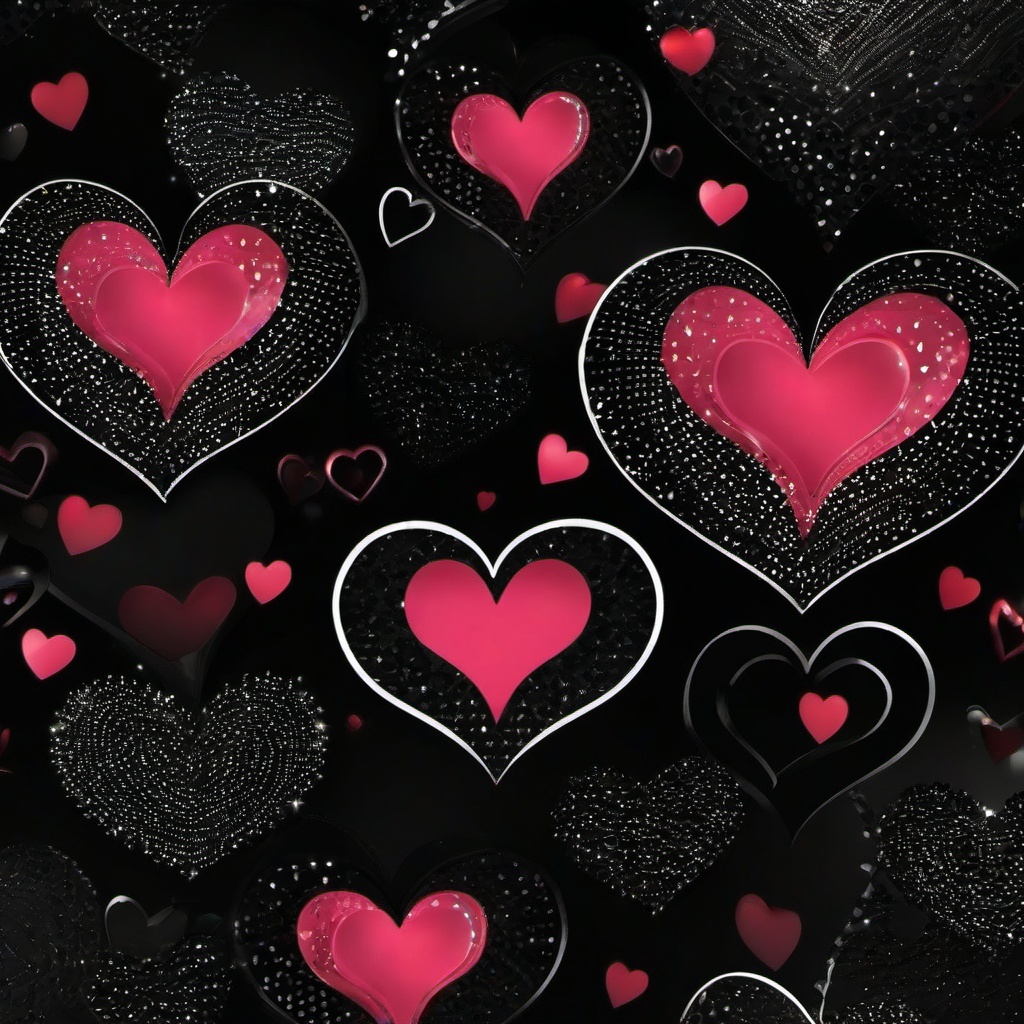 Heart Background Wallpaper - aesthetic black heart background  