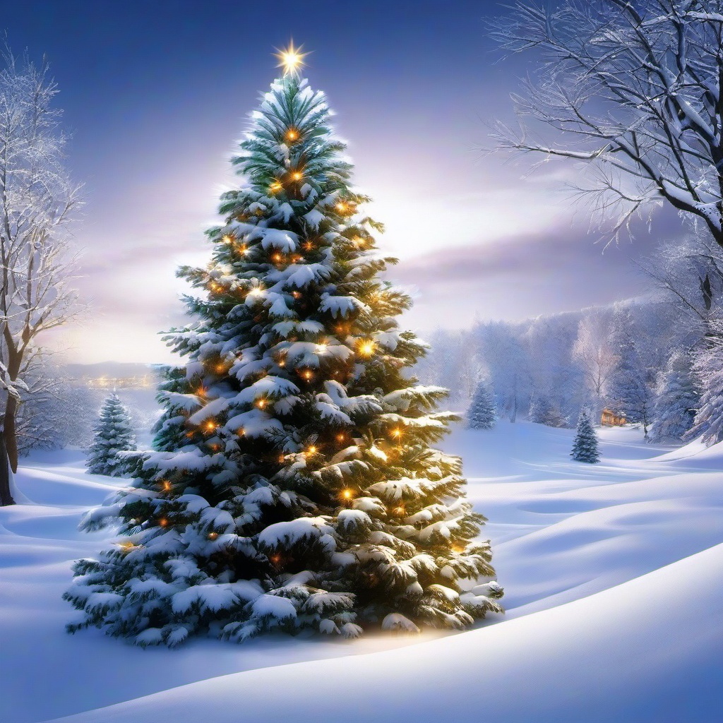 Christmas Background Wallpaper - christmas tree in snow wallpaper  