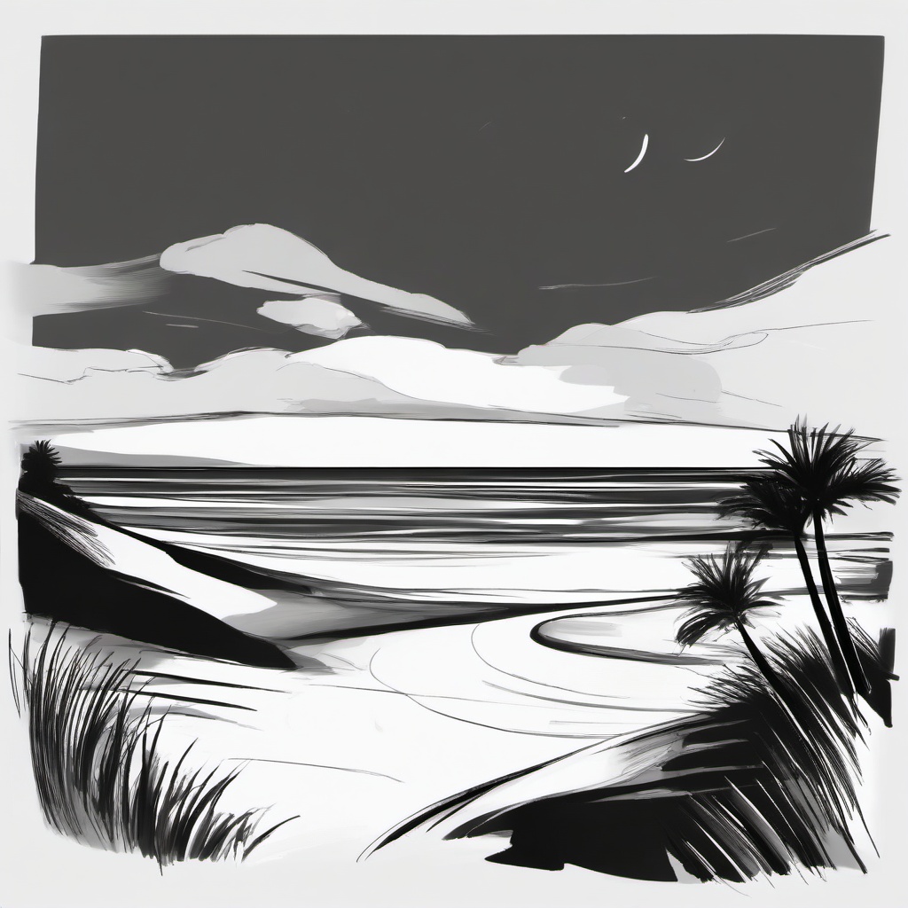 sketch of a beach  minimal rough sketch scribbles,doodles,black and white