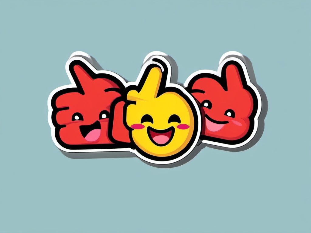 Thumbs Up and Heart Eyes Emoji Sticker - Overjoyed approval, , sticker vector art, minimalist design