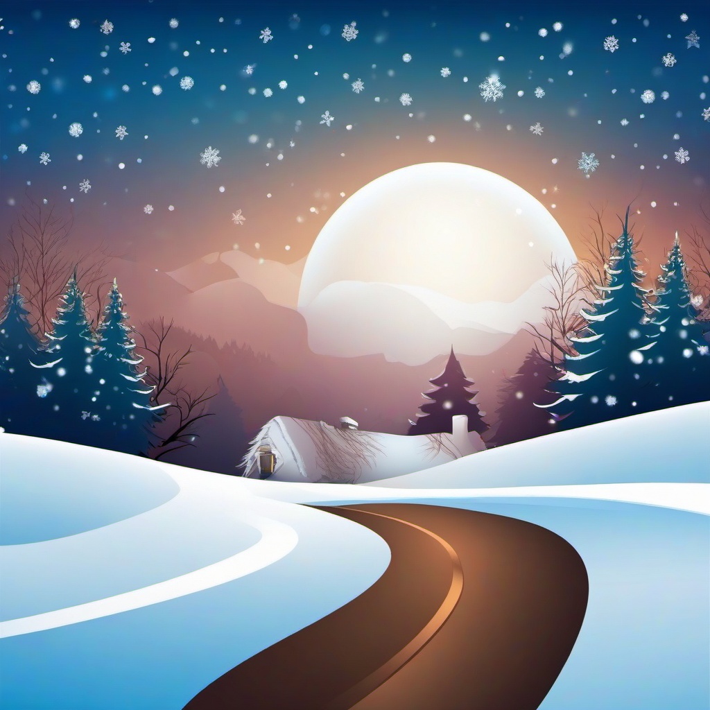 Winter background wallpaper - winter cartoon background  