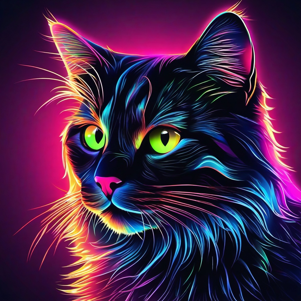 Cat Background Wallpaper - neon cat wallpaper  