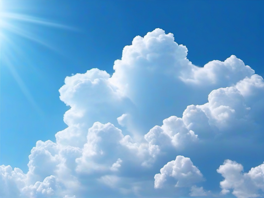 Sky Blue Wallpaper-Light blue with fluffy white clouds for a soft, clear sky effect  background wallpaper