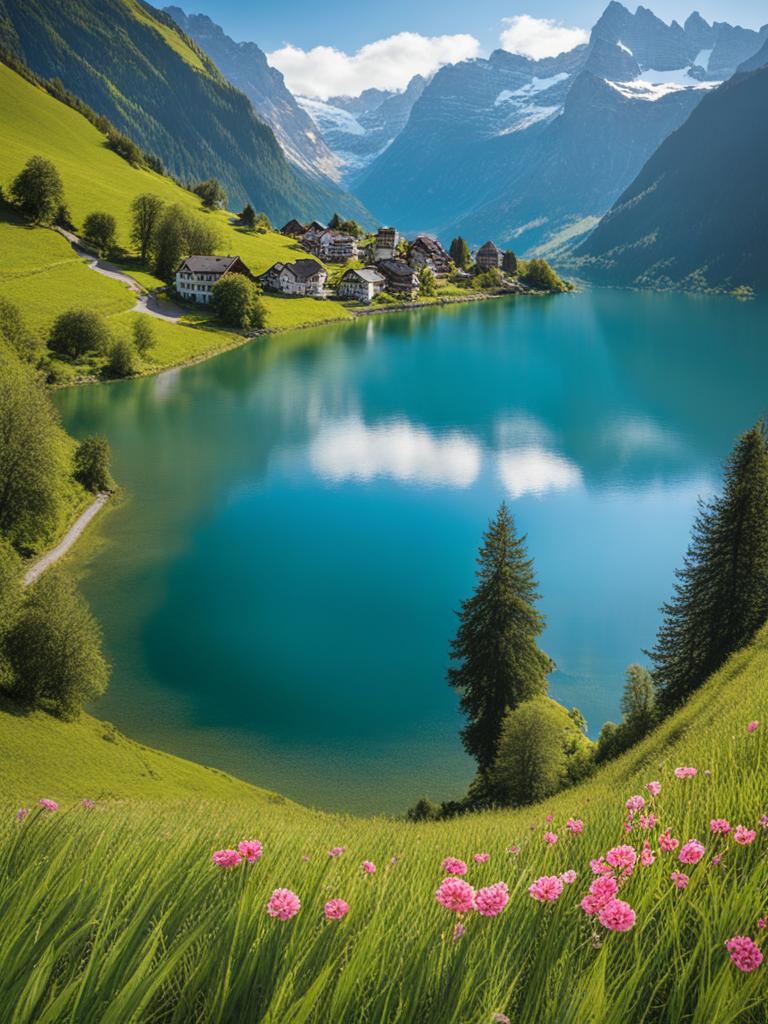 secrets of bernese oberland - paint the secrets of bernese oberland, known for its stunning alpine scenery and pristine lakes. 