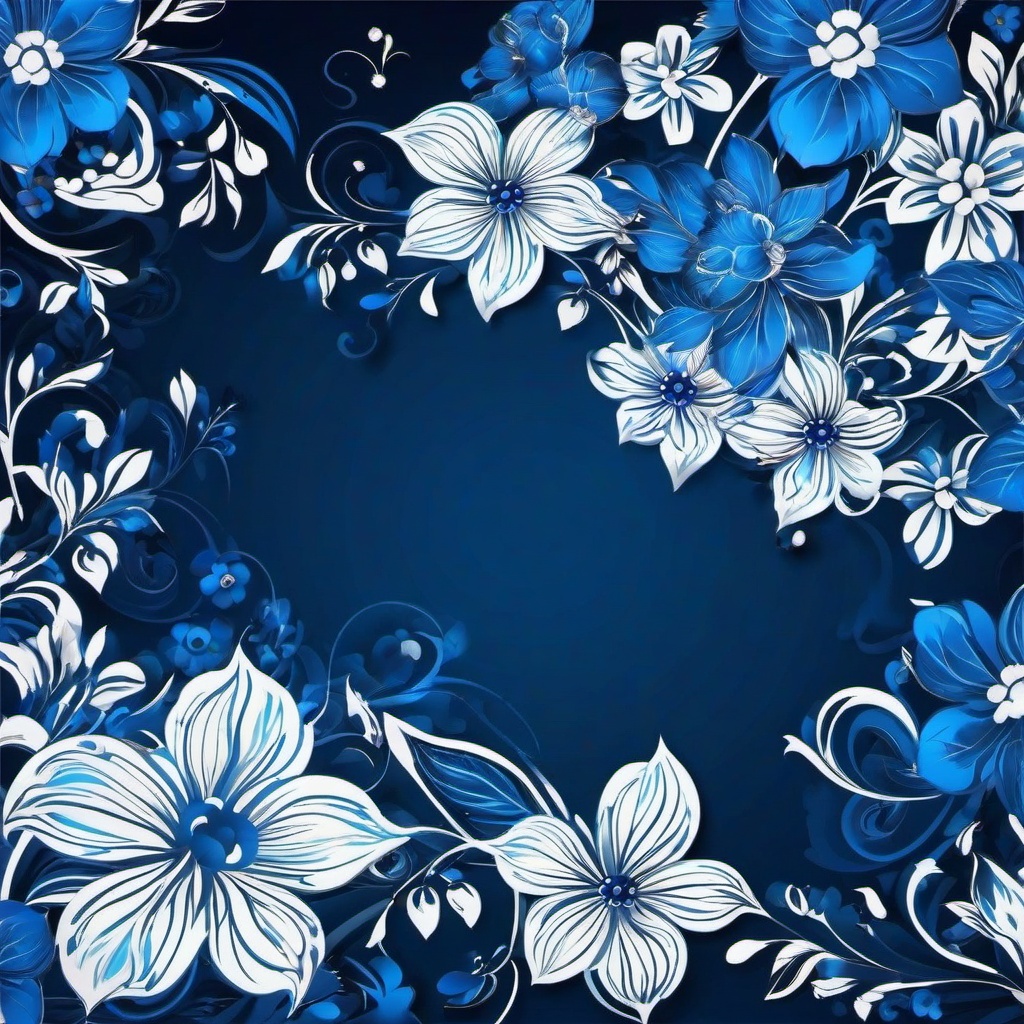 Flower Background Wallpaper - blue floral background  