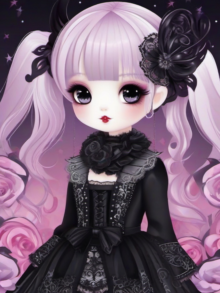 Kawaii Goth Wallpaper - Gothic yet whimsical and cute  ,mobile iphone background wallpaper