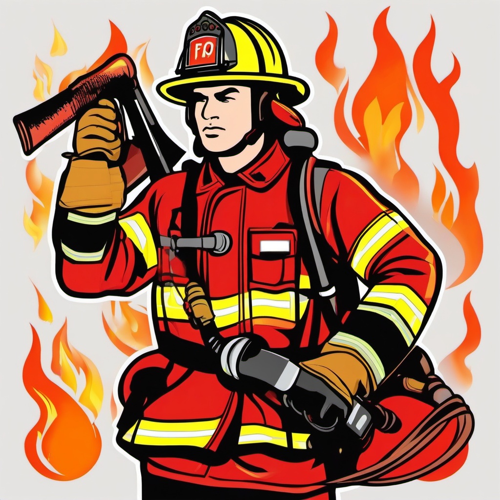 Fire Fighter  clipart