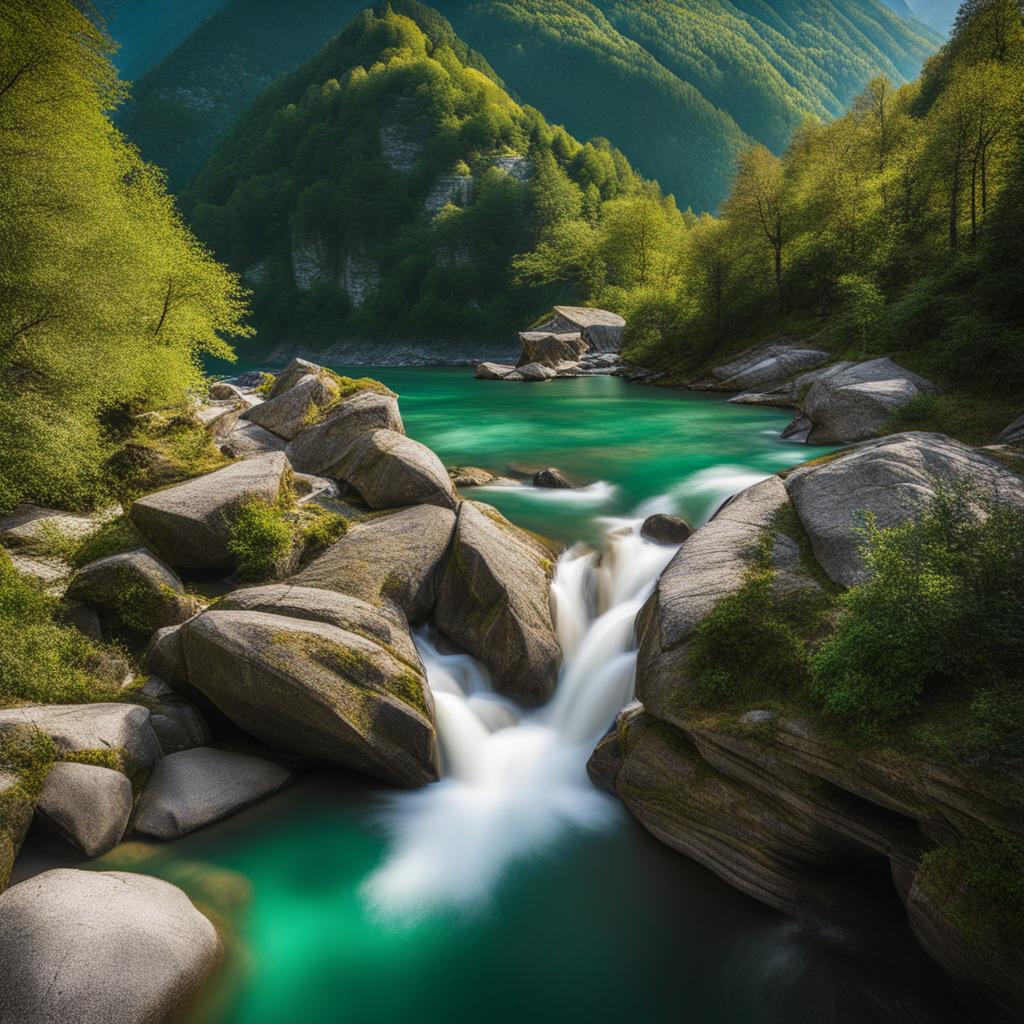 exotic valle verzasca landscapes - capture the exotic landscapes of valle verzasca, with its emerald-green waters and stone bridges. 