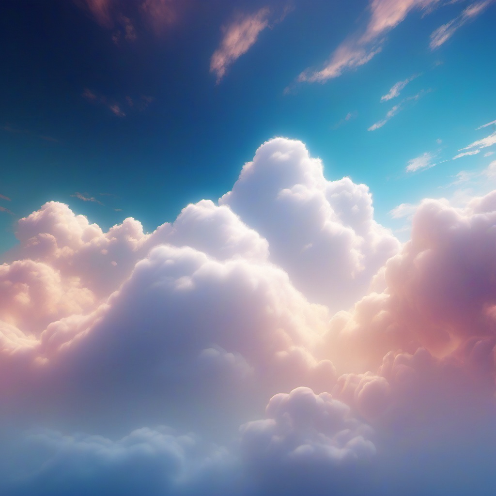 Cloud Background - Immerse yourself in a heavenly cloudscape that creates a tranquil and serene atmosphere in your digital space.  intricate patterns, splash art, wallpaper art