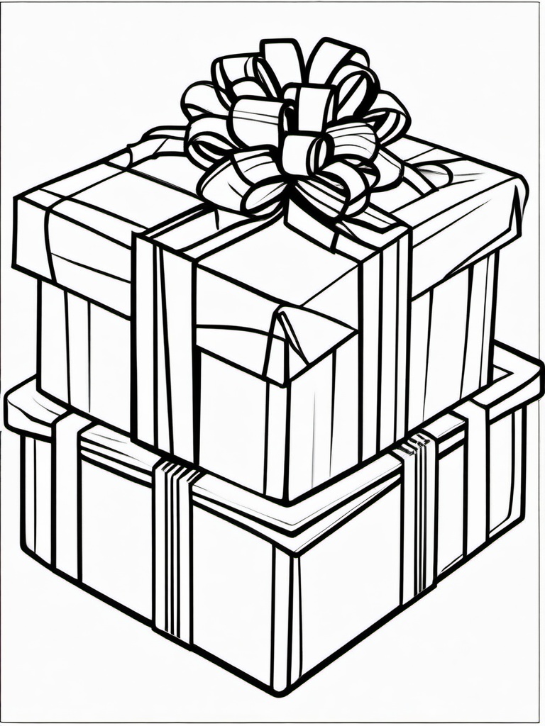 Gift Colouring Pages  outling,coloring pages,black and whit