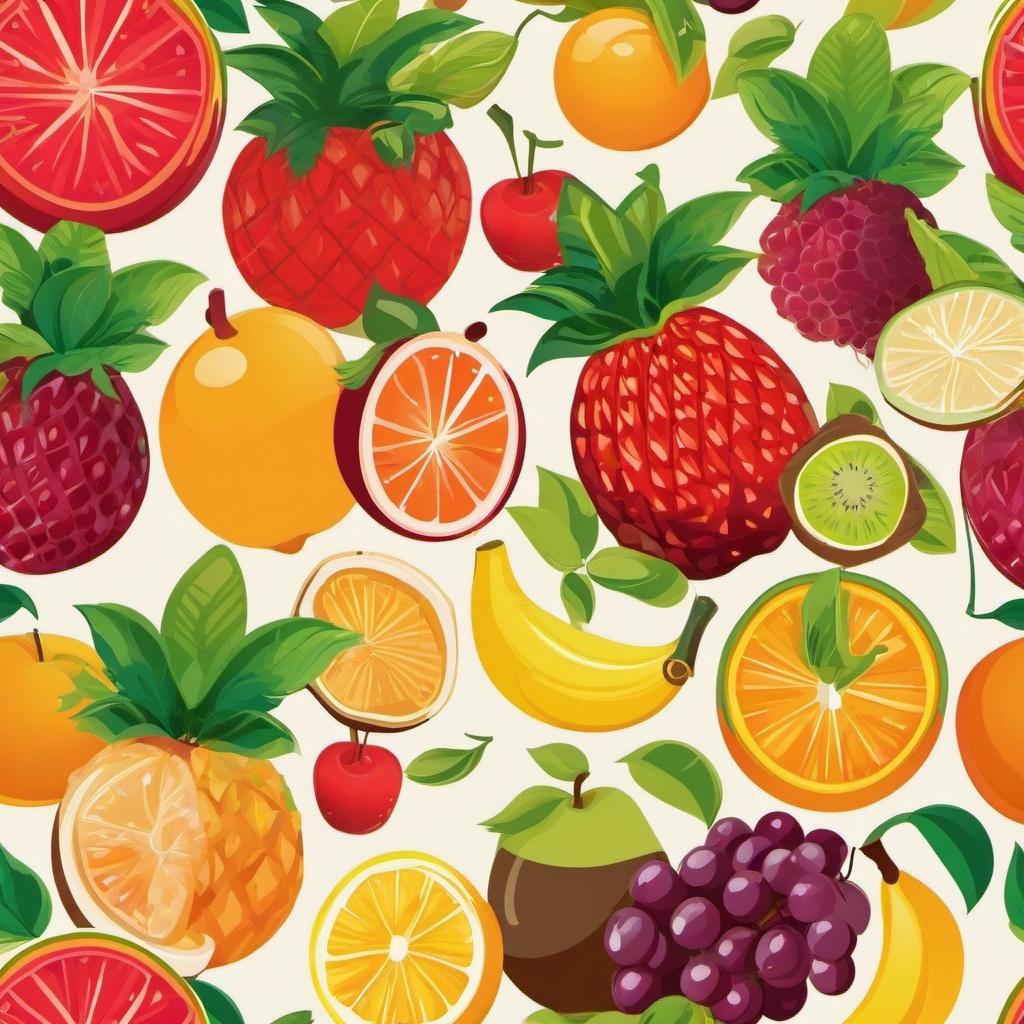 Fruit clipart - fruits in a fruit-themed artwork  