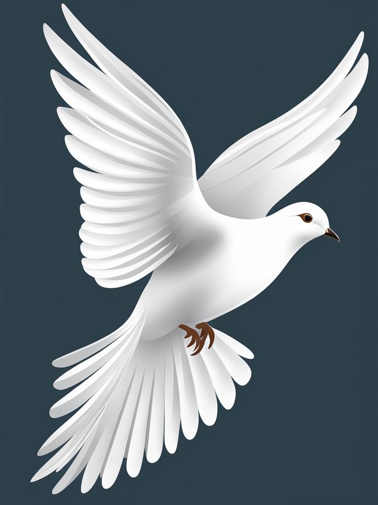 dove clipart - a peaceful dove in graceful flight, the embodiment of tranquility and serenity 