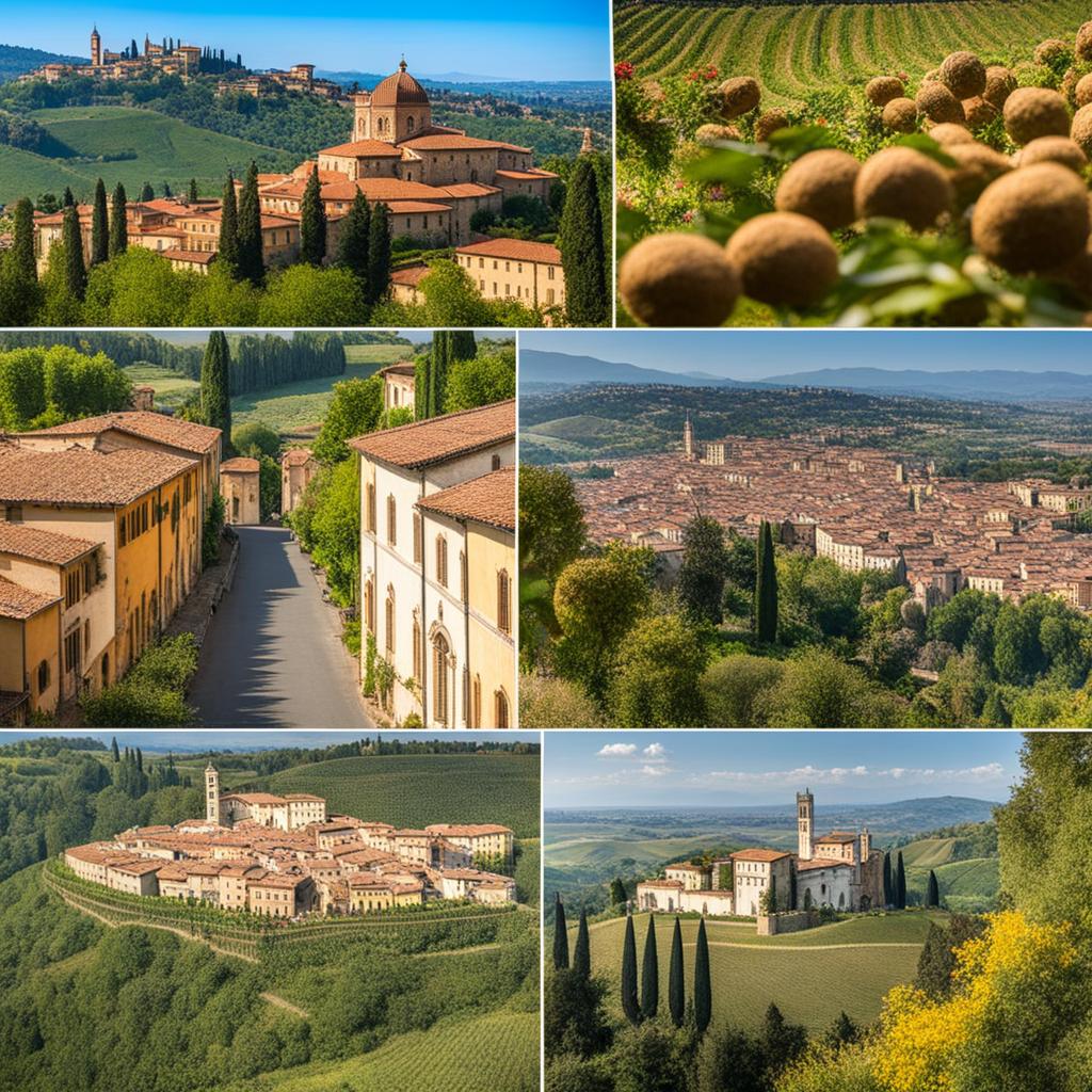 secrets of san miniato - paint the secrets and historic charm of san miniato in tuscany, with its medieval streets and renowned truffle hunting. 