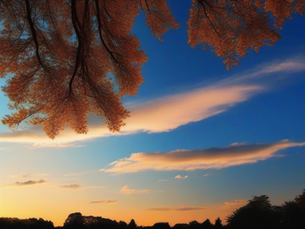 Sky With Tree Background  ,desktop background wallpaper