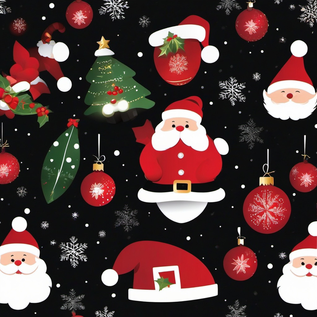 Christmas Background Wallpaper - santa black background  