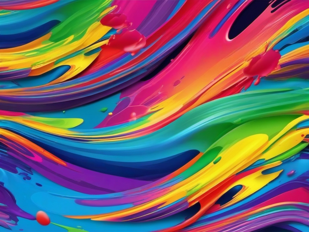 Rainbow Paint Splash Background  